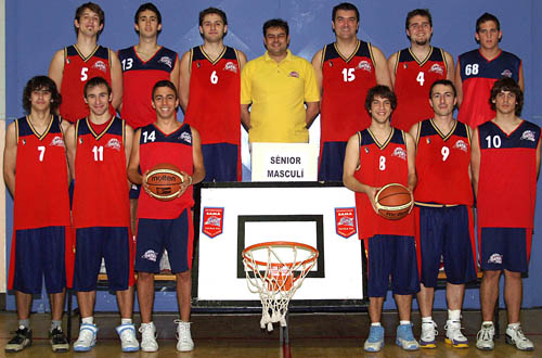 Plantilla de l'equip Sènior masculí del CB. Samà. fdg/marcel fabra