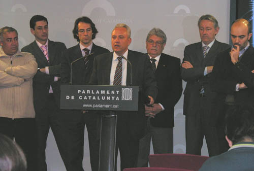 Imatge del la roda de premsa del Grup Parlamentari del PPC