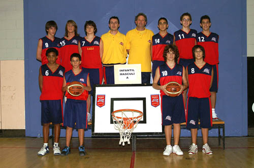 Plantilla del infantil masculí A del C.B. Samà