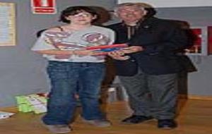 Clàudia Álvarez i Josep Marcillas a l'entrega de premis