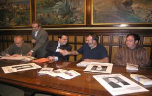 Moment de la signatura del conveni