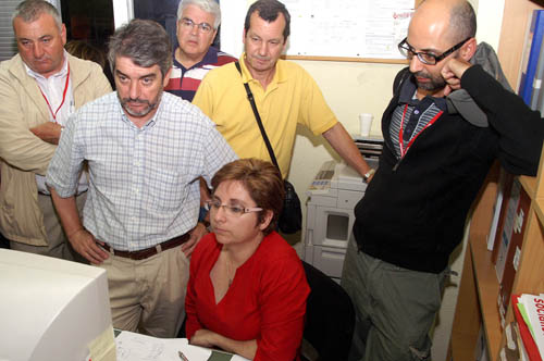 El cap de llista socialista, Josep Antoni Blanco, a la seu del partit. fdg/marcel fabra