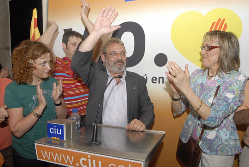 Esteve Orriols, durant la passada campanya electoral. Juanjo Vidilla