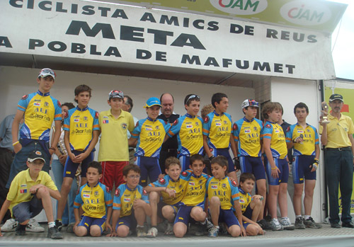 L'equip Velo Sprint al podium de Perafort