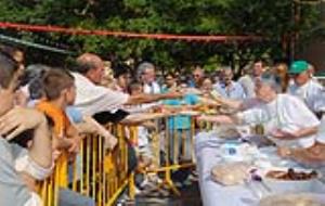 Imatge de la tradicional botifarrada de l'Armanya. fdg/ maria
