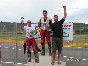 En Josep Albet a la posició mes alta del pòdi