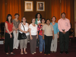 Recepció als participants al IX Fòrum dels Drets Humans.
