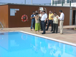 Joan Ignasi Elena, Iolanda Sánchez i Salvador Becerra, aquest matí.