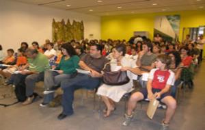 Joan Ignasi Elena, Iolanda Sánchez i Míriam Espinàs han assistir a l'acte d'aquest matí a les jornades d'aquest matí