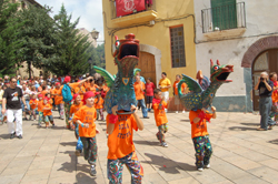 Els bessons de la Geltrú a la Festa Major de la Geltrú l'estiu passat.  Foto: Ass. Amics del Drac de la Geltrú.
