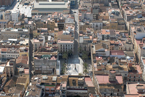 VD Vista aèria dels carrers del centre