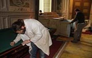Procés de restauració de l'interior del museu