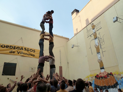 Maite Gomà. Torre de sis neta a l'assaig del dia 22 juny