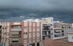 Imatge dels núvols de la tempesta des de Les Roquetes