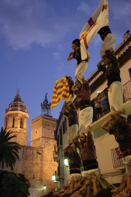 Ajuntament de Sitges. Gran exhibició castellera de Festa Major