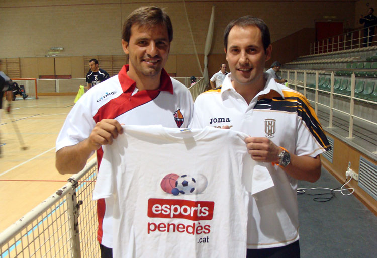 Esportspenedes.cat. Toni Aranda i Alejandro Domínguez abans del partit
