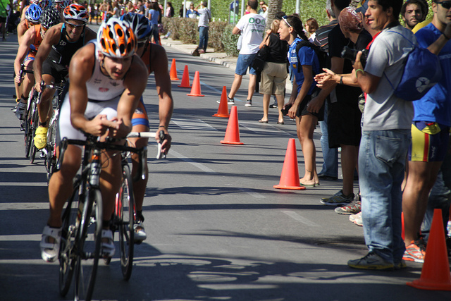 Imatge d'arxiu de la part ciclista d'una triatló