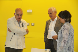 Ajt Vilanova i la Geltrú. Marijó Riba, acompanyada de Xavier Cardona i F.X.Puig Rovira