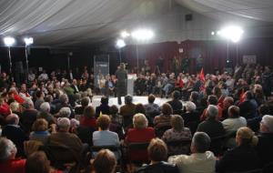 Acte polític de Carme Chacón a l'envelat de Vilanova