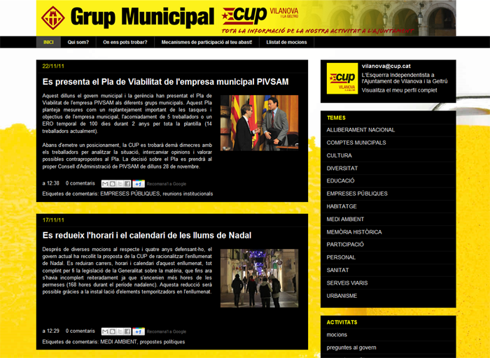 VD. La CUP presenta un blog 