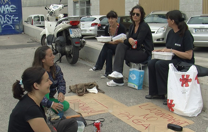 VD. Protesta de les treballadores de les llars d'infants municipals