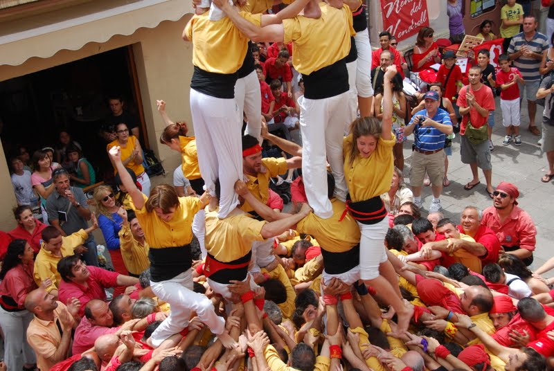 Maite Gomà. Emoció en la descàrrega del 4 de 8 dels Bordegassos