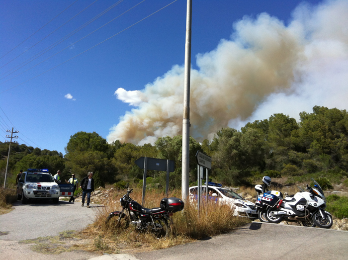 VD. L'incendi forestal afecta ja una superfície aproximada de 500 hectàrees i continua actiu 