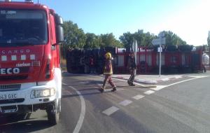 Camió bolcat a la C-15 a Vilafranca aquest mateixa setmana