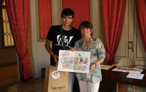 El segon classificat, amb la regidora