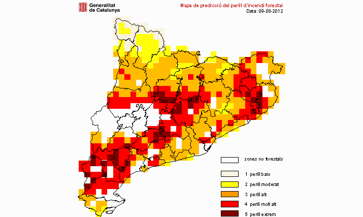 VD. Mapa de perill d'incendi forestal