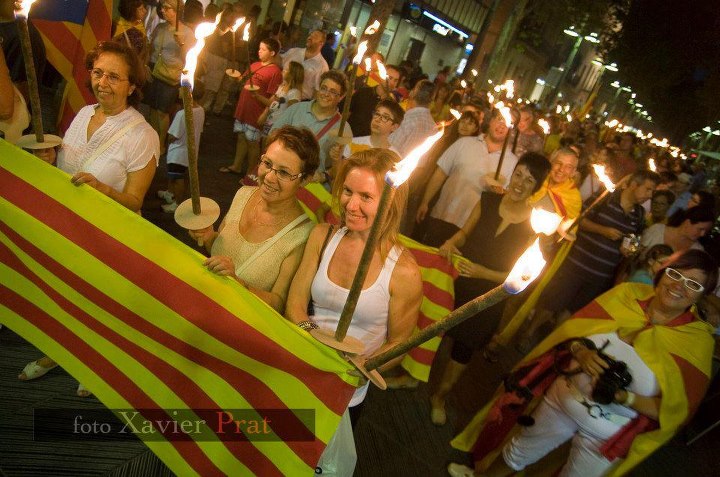 Xavier Prat. Marxa de torxes per la independència