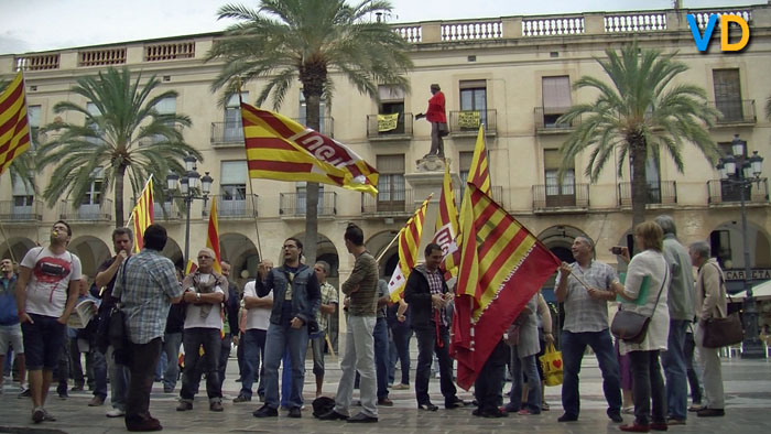 VD. Manifestació de Componentes Vilanova a la plaça de la Vila