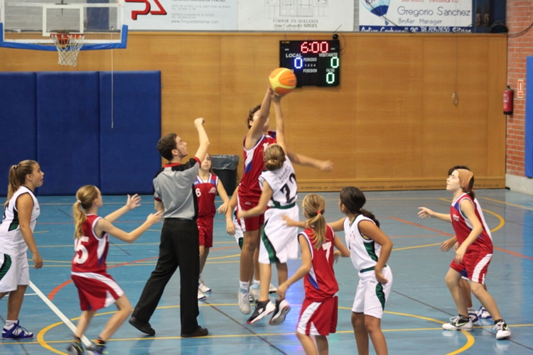 VD. Detall del partit del Mini Femení A