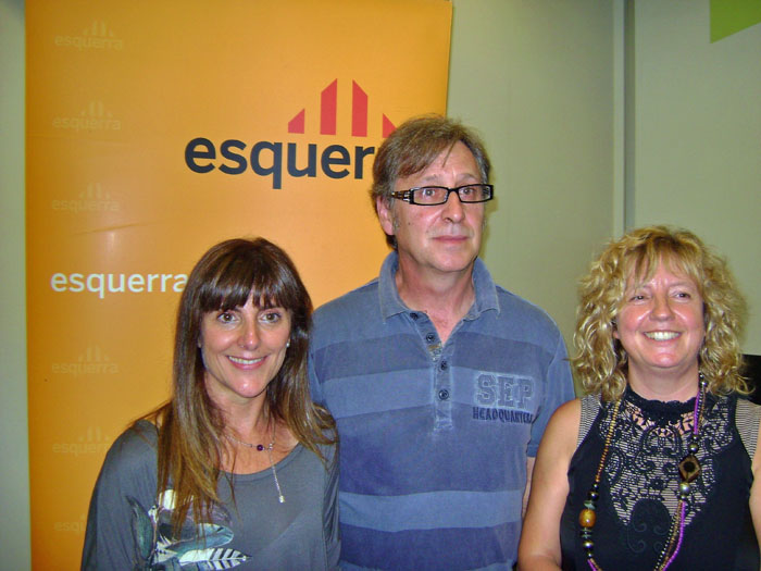 ERC. Queti Vinyals, Tomàs Àlvaro i Carme Farràs 