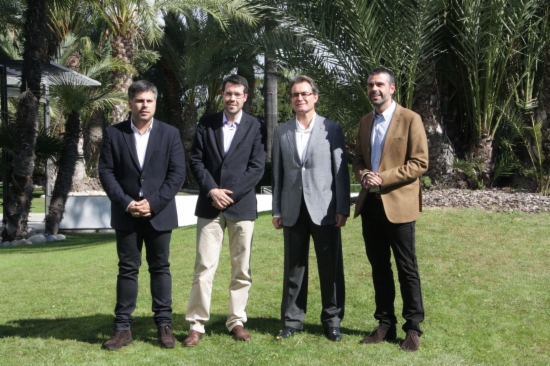 ACN. Albert Batet, Albert Batalla, Artur Mas i Santi Vila, candidats per Tarragona, Lleida, Barcelona i Girona