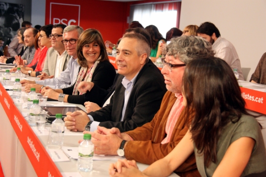 ACN. D'esquerra a dreta, Joan Ignasi Elena, Josep Fèlix Ballesteros, Núria Marín, Pere Navarro, Antoni Balmón i Núria Parlón