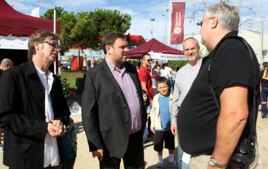 ACN. El president d'ERC, Oriol Junqueras, ha visitat el 'village' dels Special Olympics, a Vilanova i la Geltrú