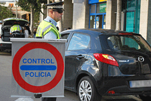 Ajt Sitges. Control de la policia local de Sitges