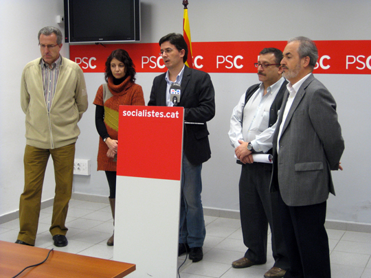 Roda de premsa del Grup Municipal Socialista