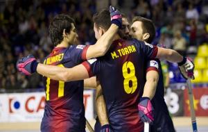 Els jugadors del Barça, celebrant un dels gols / Àlex Caparrós FCB
