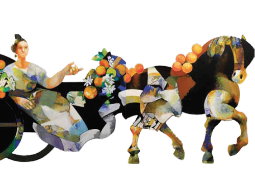 Una de les obres que forma part de l'exposició de Just Nicolàs