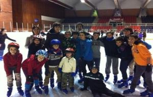 Imatge de la visita de l'expedició sitgetana al Palau Blaugrana