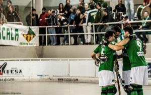 El Vilanova, celebrant la tercera victòria seguida