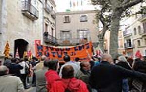 Imatge de la concentració a la plaça Vella del Vendrell. Marc Guitart
