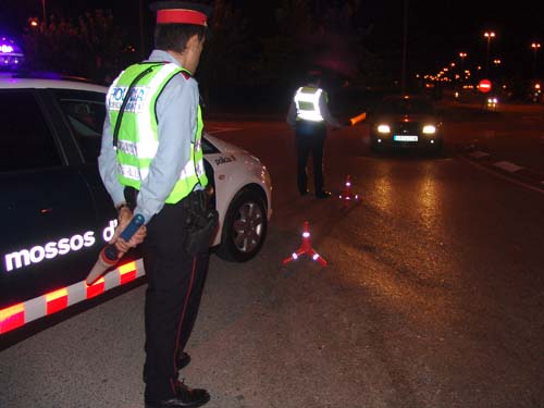 Imatge d'arxiu d'un controls dels Mossos