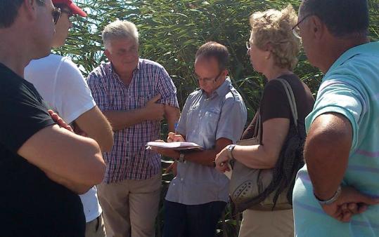Miquel Forns en la seva visita a la zona