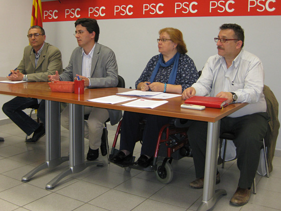 Imatge de la roda de premsa del PSC