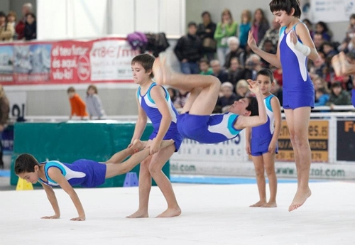 Imatge d'arxiu de gimnastes de la Fundació