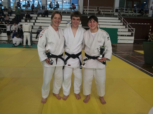 Imatge dels tres representants del Judo Vilafranca