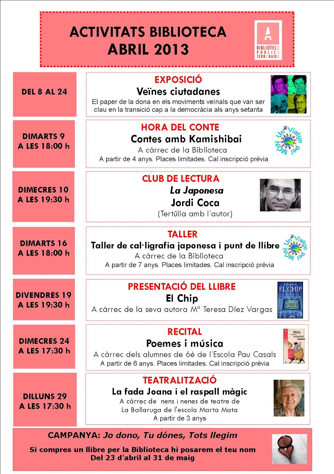 activitats ABRIL 2013